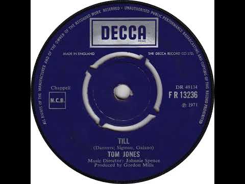 UK New Entry 1971 (186) Tom Jones - Till