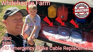Emergency Brake Cable Replacement On A GMC Sierra 2500 HD!
