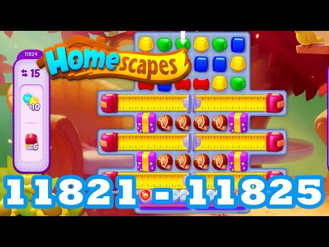 Homescapes Level 11821 - 11825 HD 3 - match puzzle Gameplay | android | IOS | 11822 | 11823 | 11824