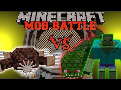PopularMMOs - GIANT MOLE VS NAGA, MUTANT ZOMBIE, & BULL - Minecraft Mob Battles - Mods