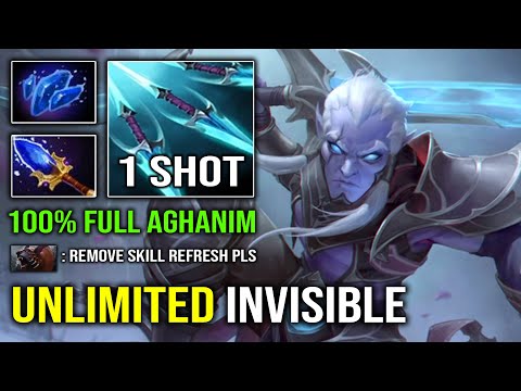 UNLIMITED BLUR INVIS Surprise 1 Shot Deleted Phantom Assassin with 100% Full Aghanim Effect Dota 2