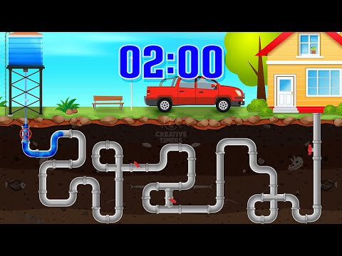 2 MINUTE Timer - PIPE MAZE Classroom Countdown With Music