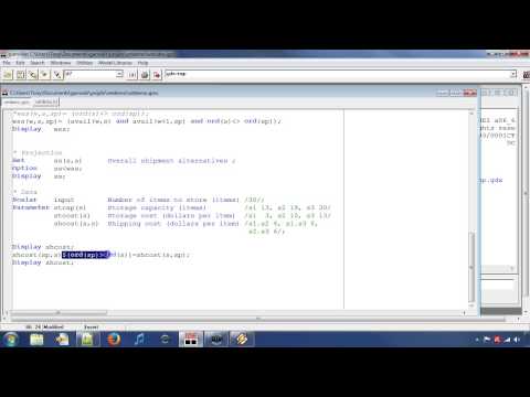 An Introduction to Sets in GAMS