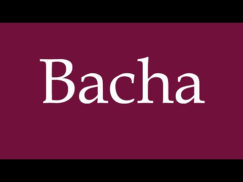How to Pronounce ''Bacha'' Correctly in German