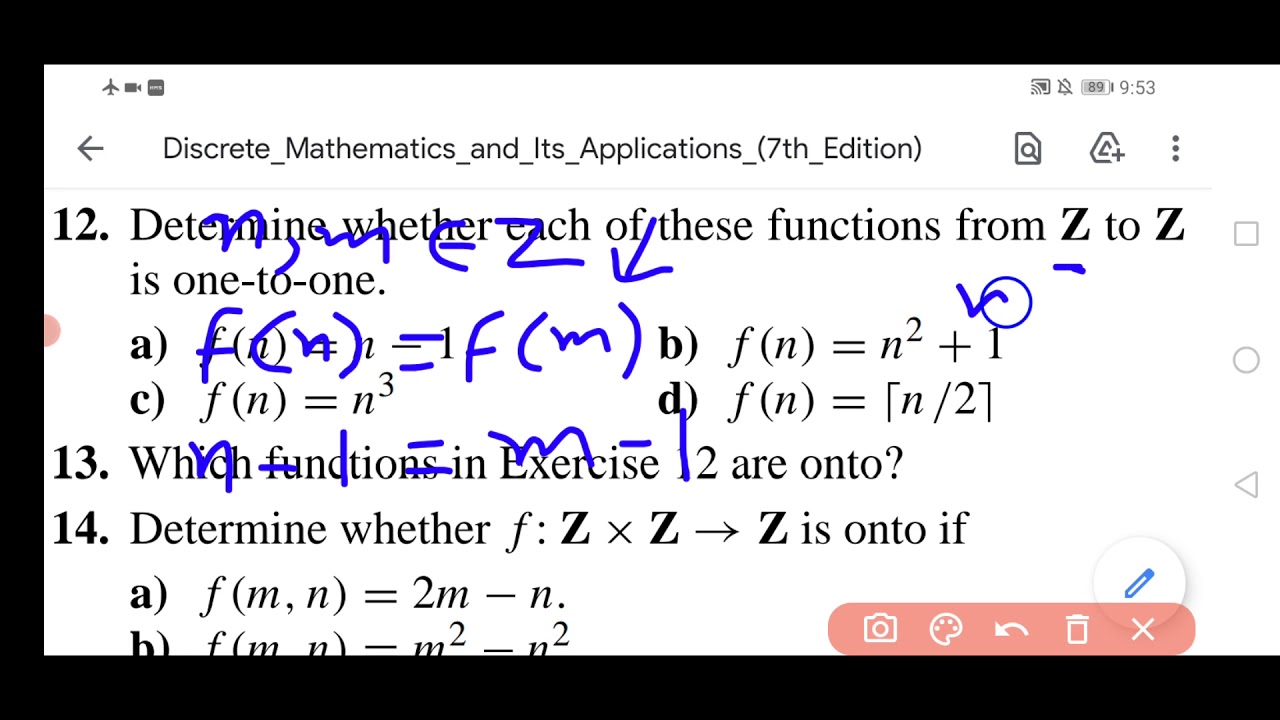Exercise 2.3/Disceret math/how to find functions that are bijection