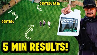 Neighbor's Envy test on a BIG LAWN! Before and After Results are INSTANT!