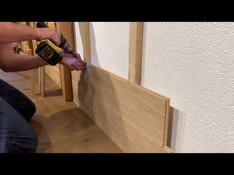 Wandverkleidung aus Holz Montage