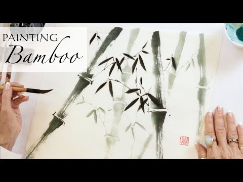 Painting the Bamboo in Perylene Green