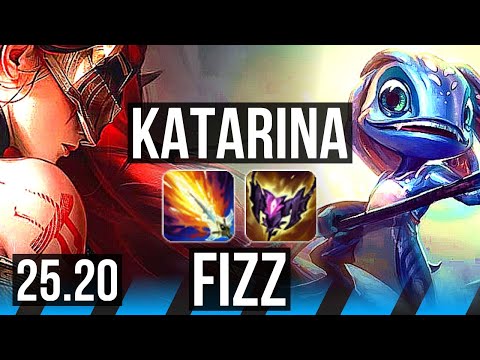 KATARINA vs FIZZ (MID) | 15/1/2, 6 solo kills, Legendary | EUW Master | 25.20