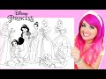 Coloring Every Disney Princess | Disney Princess Coloring Pages All Characters