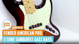 Video thumbnail for Fender American Pro | Jazz Bass | 3 Tone Sunburst by GUITARGUITAR
