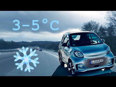 smart EQ 2021 range test at 3 to 5 degrees celsius outside temperature [English subtitles available]