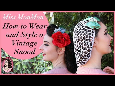 How to Wear and Style a Vintage Snood - Easy Pinup Hair with Miss MonMon