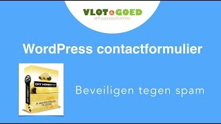 WordPress contactformuler beveiligen tegen spam