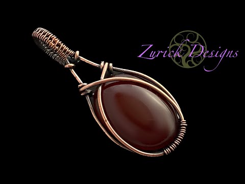 Wire Wrapping Tutorial- Simple Wire Wrapped Cabochon Pendant- Great For Beginners!