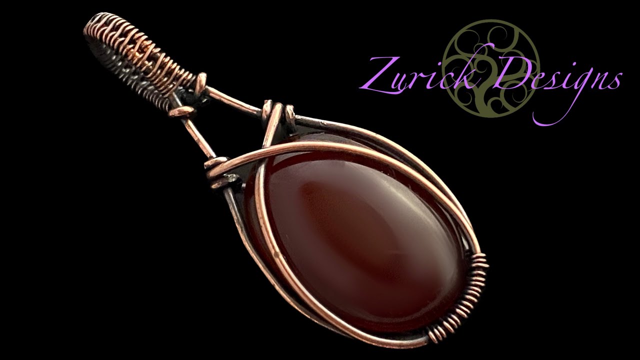Wire Wrapping Tutorial- Simple Wire Wrapped Cabochon Pendant- Great For Beginners!