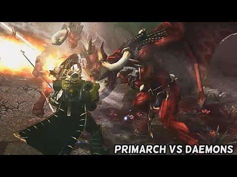 LION EL'JONSON vs 3 Bloodthirsters! - Unification Mod v6.9 | Warhammer 40K: Dawn of War: Soulstorm