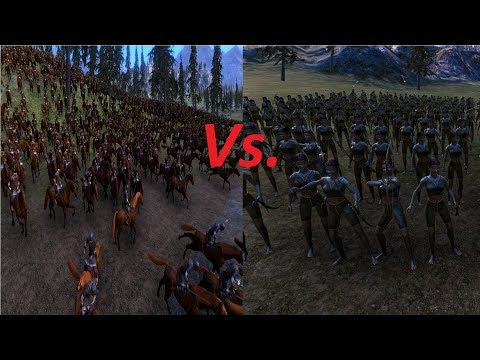 10,000 Cavalry Vs. 300 Elven Huntress's | UEBS