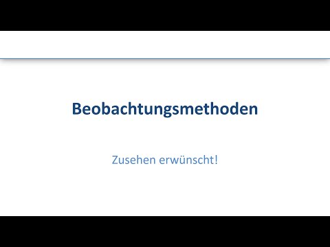 Beobachtungsmethoden