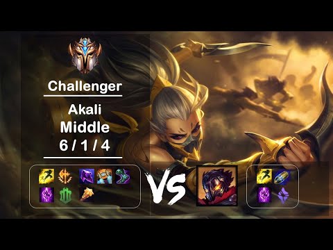 Middle Akali vs Viktor KR Challenger Patch 12.8