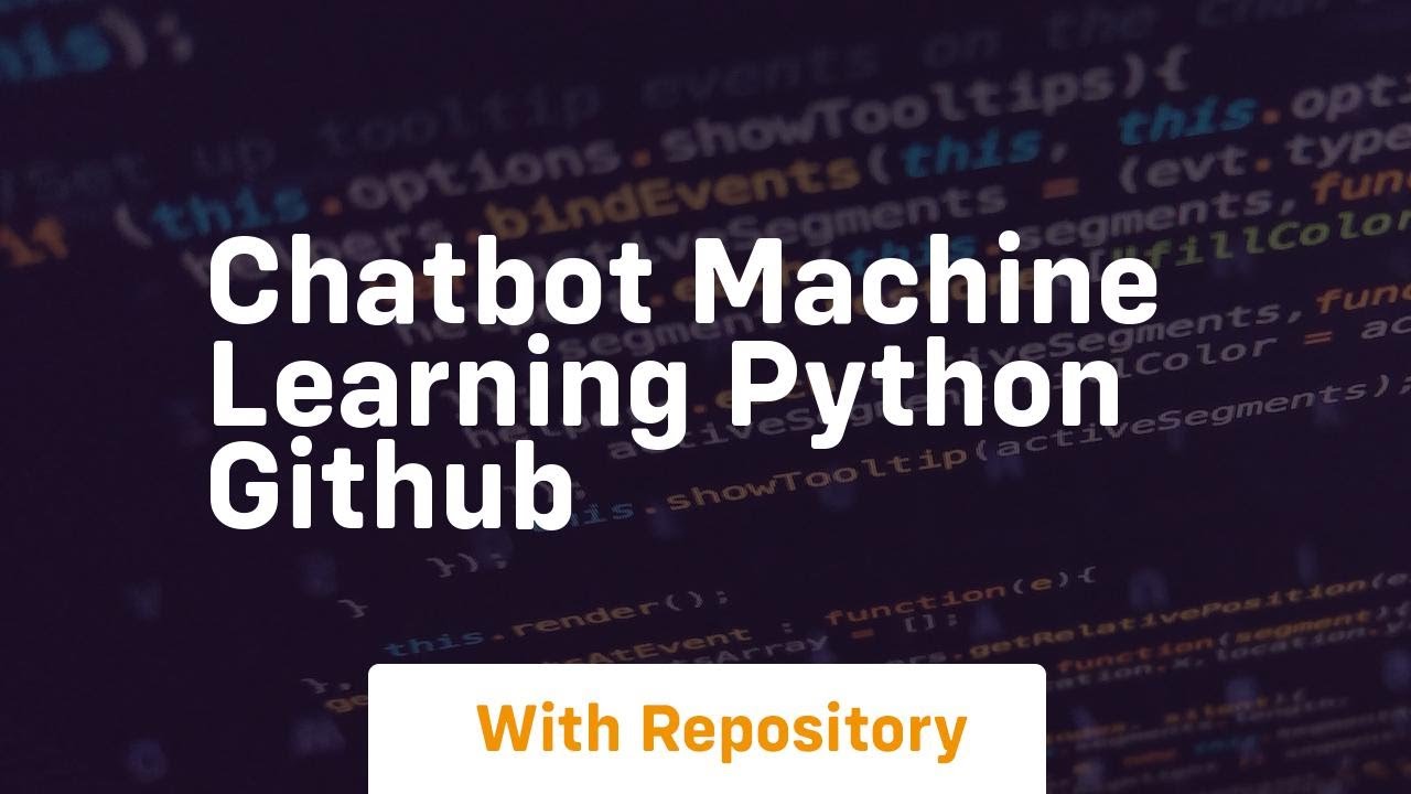 chatbot machine learning python github