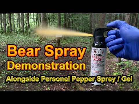 Bear Spray vs. regular Pepper Spray/Gel - (Quick demo of Frontiersman MAX)