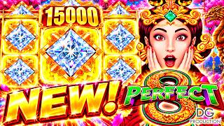 🚨OMG!🚨BIG WIN‼️HUGE DIAMOND NEW PERFECT 8 IMPERIAL GARDEN SLOT MACHINE LAS VEGAS