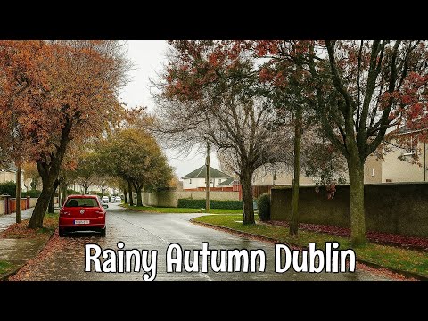 Rainy Autumn Drive Dublin Ireland 2025 | Santry to Clondalkin | Dash Cam Ireland | 4k UHD 60FPS