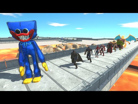 HUGGY WUGGY LAVA DEATH RUN - Animal Revolt Battle Simulator