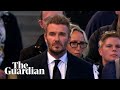 David Beckham appears emotional while attending the Queen's lying in state