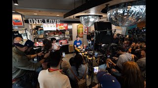 Press Conference at Raising Cane's With LA DODGERS Catcher Will Smith