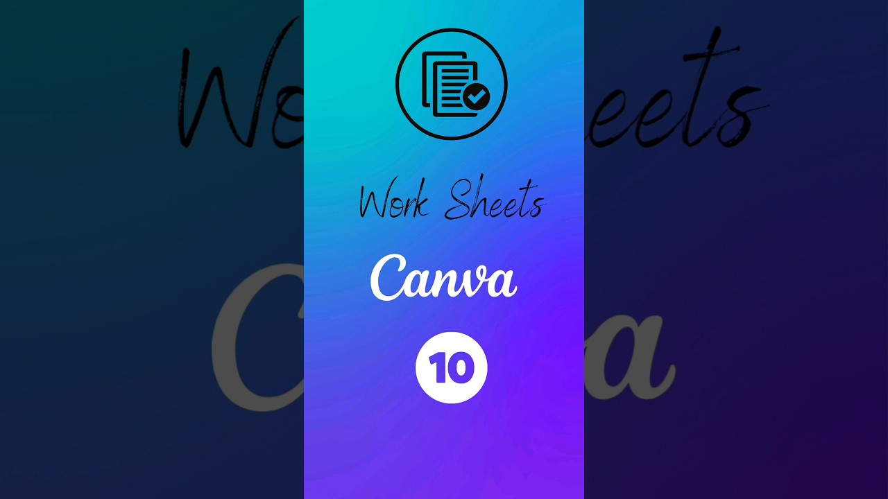 #canva #worksheets Create study material at Home. make changes on your phome. learn canva on mobile.