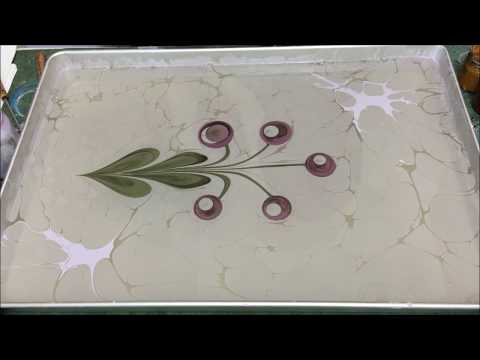 Ebru Art by Sevim Surucu - Bouquet Tulips - Buket Lale Ebrusu