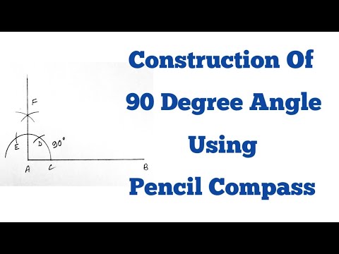 CONSTRUCT 90 DEGREE ANGLE WITH PENCIL COMPASS