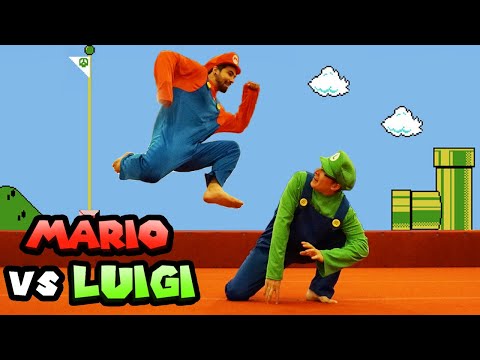 Super Mario Bros In Real Life: Mario VS Luigi Parkour Race