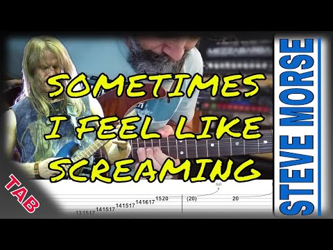 SOMETIMES I FEEL LIKE SCREAMING / DeepPurple - Steve Morse (Solo Lesson with TAB)