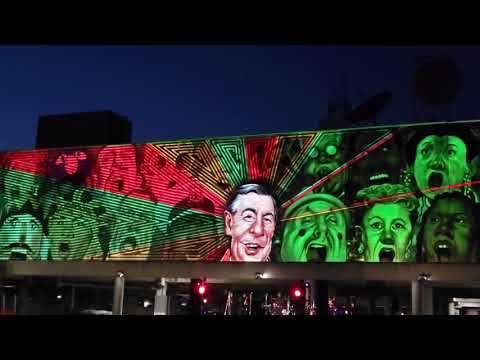 Mural projection mapping on the CET building!