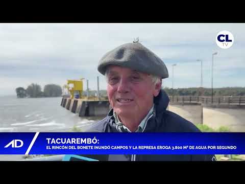 TACUAREMBÓ: CRECIDA DEL RINCÓN DEL BONETE INUNDÓ CAMPOS DE PRODUCTORES.