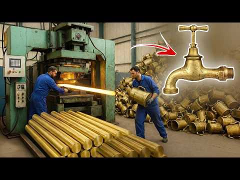 Incredible Brass Recycling Process | How Water Taps are Made