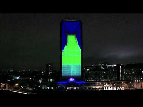 3D mapping Presentacion de producto - Nokia Lumia Live ft deadmau5 lights up London