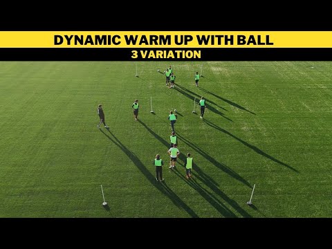 Dynamisches Aufwärmen mit Ball | 3 Variationen | Fußballtraining