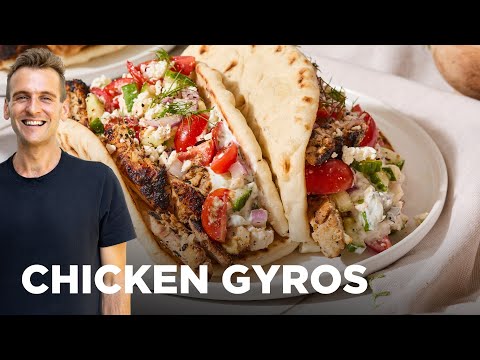 Grilled Chicken Gyros | Fresh and perfect for a summer dinner!