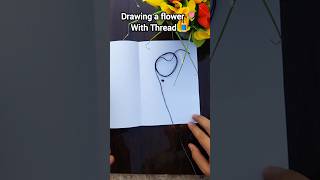 Drawing flower 🌷 with thread