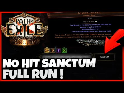 [POE 3.20] NO HIT CHALLENGE - FULL RUN - ORIGINAL SIN / ORIGINAL SCRIPTURE COMMENTARY | SANCTUM