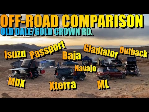 Off-road comparison:  [Uni-body vs. Body on frame] on a lvl 4 Jeep trail (Joshua Tree NP)