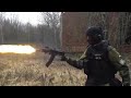 Russian soldier shoots Ak and yells cyka blyat