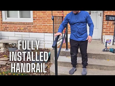 VIVOSUN Outdoor Handrail | 4 Step Stair Handrail