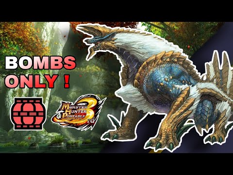Zinogre | Village quest | 2'06"16 | Bombs only | Monster hunter portable 3rd [MHP3rd]