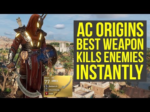 Assassin's Creed Origins Tips BEST WEAPON FOR INSANE DAMAGE (AC Origins Tips and Tricks) Video