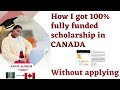 How to Get 100% fully funded scholarship in Canada | study in Canada for free